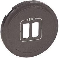 Лицевая панель Legrand Celiane для 2-м. розетки USB графит картинка